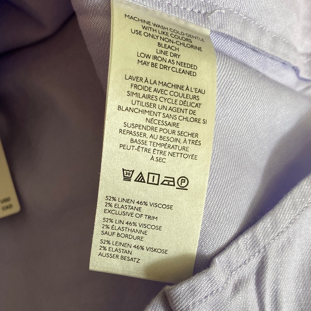 Anthropologie Linen Lavender Mini Skirt - Picture 8 of 8